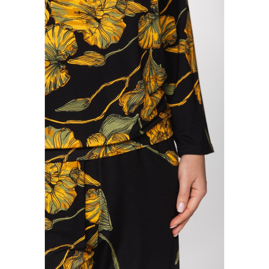 Textura del tejido micromodal y elastano en conjunto pijama